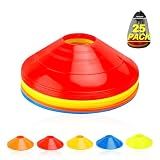Ashsajkd(Set of 25 - Agility Soccer Cones with Carry Bag and for ， Football Cones for TrainingFootball, Basketball, Coaching, Agility Cones for Indoor and Outdoor Games (E-25 Pack Multicolor)