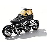 Inline Speed Skates for Men Women,Professional Carbon Fibre Roller Skates Blades Adult Male Female, High Performance Racing Skates for Marathon Racing & Outdoor Fitness,Black