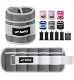 Adjustable Ankle Weights for Women Men 1 Pair 2 4 6 8 10 LBS Leg Weight Hand Arm Wrist Weights with Removable Weight, 1-5 LB Each Ankle Strength Training Weight for Gym Fitness Walking Running, Grey