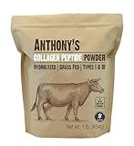 Anthony's Collagen Peptide Powder, 1 lb, Pure Hydrolyzed, Gluten Free, Keto and Paleo Friendly, Grass Fed, Unflavored, Non GMO