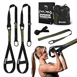 THYSOL® Resistance Trainer Pro Xtreme Straps Army | Sling Trainer Set with Adjustable Door Anchor | Fitness Home Workouts - Suitable for Travelling & for Training Indoor & Outdoor (Army Green)