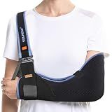 Velpeau Medical Arm Sling Shoulder Immobilizer for Women and Men, Black L