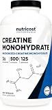 Nutricost Micronized Creatine Monohydrate (3,000mg) 500 Capsules | 125 Servings, 750mg Creatine Per Capsule