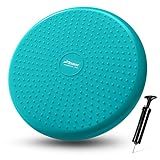 Trideer Inflated Wobble Cushion - Wiggle Seat for Sensory Kids(Multiple Colors), Balance Disc (Extra Thick), Flexible Seating for All Age (34CM Turquoise)