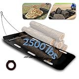 BUYYAH Yard Drag Sled, 1/8" Thickened HDPE, 48"×90" Upgraded Heavy Yard Drag Sled, Suitable for Hauling Various Heavy Items, Yard Debris, Lumber,Construction Materials,Includes Two Steel Wire Ropes