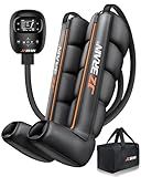 JZBRAIN Air Compression Leg Recovery System : Sequential Full Leg Compression Boots for Circulation & Fast Recovery - Plug-in & Portable Leg Massager for Athletes, Gym, FSA-HSA Eligible (Medium)