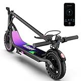 WERHY Electric Scooter, 350W/500W Powerful Motor, 19/22 MPH Max Speed, 15/23 Miles Range, Lightweight Foldable Kick Scooter with Dual Braking Systems, Smart APP