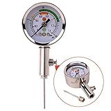Ball Air Pressure Gauge Heavy Duty Metal Made Air Watch Test and Adjust The Pressure for Football Soccer Rugby Basketball Volleyball, Etc