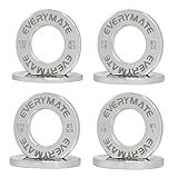 EVERYMATE Chrome Fractional Weight Plates Set of 8 Micro Weight Plate Pair of 0.25LB 0.5LB 0.75LB 1 LB for Olympic Barbells for Strength Training Micro Plates Weight Plate