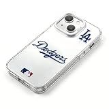 KOYOEY MLB Los Angeles Dodgers Phone Case, Shockproof Protective Cover for iPhone 15 Plus, Silver-Plated Back with Raised Camera Protection, LA Dodgers Gift