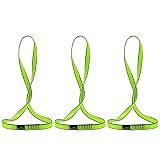 AINIKEY 18MM Nylon Climbing Sling Runner 23KN CE2008/EN566 Rock Climbing Webbing Straps for Outdoor Climbing, Rappelling, Swing, Yoga Hammock etc（Green | 60cm / 24inch | Pack of 3）