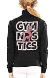 Gymnast's Rhinestones Gymnastics Black Jacket Pink Gymnast Small