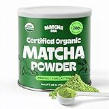 Matcha DNA Organic Matcha Powder - XXL 16oz TIN – Matcha Green Tea - USDA Organic Gluten-Free Vegan, Unsweetened No Additives - Everyday Green Macha Powder Tea for Lattes, Smoothies, Baking & Recipes