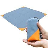 Orga'Neat Pocket Picnic Blanket, Compact Lightweight Tarp for Camping | Foldable, Easy to Carry, Water Resistant Sandproof Washable Quick Dry Mat for Beach, Festival, Travel, Outdoor Recreation