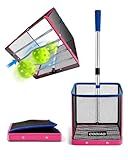 CODIAO Pickleball Picker Upper 40+ Ball Capacity Hopper Holder, Foldable Basket with Telescopic Stainless Steel Handle, Quick Pickup No Bending Ball Retriever Collector, Portable for Court Training