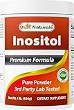 Best Naturals Pure inositol Powder (Vitamin B8), 1 Lb Supports Healthy Liver Function, Promotes Cellular Detoxification & Supports Membrane Function