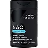 Sports Research N-Acetyl L-Cysteine (NAC) 600mg, 90 Veggie Capsules - Vegan, Non-GMO, Gluten Free. Lemon Aroma