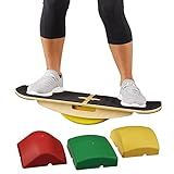 Blue Planet Balance Surfer | Bamboo Balance Board for Office, Standing Desks, Surfing, SUP, Yoga, Exercise! Includes 3 Balance Modules (EVA Foam)