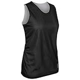 Champro Polyester Reversible Basketball Jersey, Women's Medium, Black, White