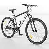Max4out 26 inch Mountain Bike with 7 Speeds Lightweight Cycling Bicycles,V Brake, Metal Frame Bicycle for Men and Women, Adult Racing Bike, Road Bike,X5 Black
