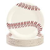 PUEVENYI Baseball Party Paper Plates, 7 Inch Round