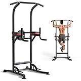 ZENOVA Pull Up Bar Power Tower Dip Bar Pull Up Stand Dip Station Multi-Function Workout Station Fitness Equipment Home Gym Machine