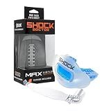 Shock Doctor Lip Guard, Adult and Youth Mouth Guard Football with Strap, Breathable Wide Opening Football Mouthpiece for Youth and Adults OSFA, Shock Doctor Mouth Guards, Max Airflow