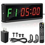 Faweskiy Upgraded LED Gym Timer Clock for Home Gym | Gym Interval Workout | 5 Display Modes| Count Down & Up | Stopwatch | Workout Clock for Boxing/EMOM/Tabata/FBG/Stopwatch Fitness Times