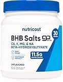 Nutricost Keto BHB Exogenous Ketones 4-in-1 (30 Servings) 12g Beta-Hydroxybutyrate (BHB) Per Serving, (Unflavored) - Ketone Salts