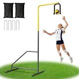 JOLORLY Volleyball Spike Trainer, 6–11 ft Adjustable Height Solo Practice Equipment for Hitting & Spiking Drills, Indoor & Outdoor Use, Easy Ball Reload, Heavy Duty Stable Base