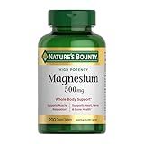 Nature's Bounty Magnesium Supplements - Magnesium 500 Mg Tablets for Bone & Muscle Health, 200 Count (Pack of 1)