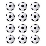 GSE Games & Sports Expert 12-Pack Foosball Table Replacement Balls, 36mm(1.42") Tabletop Soccer Football Balls for Foosball Table Accessories (White)