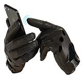 Harssidanzar Men's Lambskin Driving Gloves Unlined Touchscreen GM026 Black L