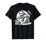 Funny Sloth Lazy Curling Curler Winter Sports Man Woman T-Shirt