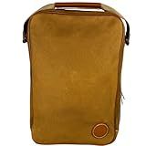 Lumberjack Plaid Golf Shoe Bag - Canvas and Leather, Large Travel Organizer for Men and Women, Breathable Sneaker Carrier