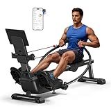 MERACH Sculls Rowing Machines for Home, Magnetic Rowing Machine with 16-Level, Simulate Real Row, Ultra-Quiet Rower, MERACH App and 1000+ Champion Coaching Course & Games