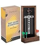 Platoon Dart Scoreboard & Holder Wall Mount with Bottle Opener - Wood Chalkboard Dart Board Game Room Accessories & Decor for Man Cave Dartboard Cabinet, Storage