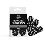 Ryqoru 40 PCS Bowling Thumb & Finger Tape, Fast Release Pre-Cut Insert Tape for Thumb Hole, Grip & Skin Protection, Breathable, No Residue, Black