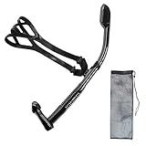 Uniswim Rotate Function Swim Snorkel for Training Swimming Front Snorkel Lap Swimming Swimmer Training Diving Snorkeling Comfortable Mouthpiece for Pool Open Water (Black)