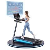 Azomabox AI-Adaptive Smart Home Treadmill - Auto Speed & Incline Adjustment, Heart Rate Control, Real-Time Running Coach, 5.0HP Motor, 440lb Capacity, No Subscription Required