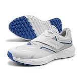 SOLM8 S4 Cricket Shoes for Men & Women - FlexSkin Seamless Upper, Diagonal Strap, Wider Toe Box with Advanced Cushioning for Turf & Field Sports Silver Blue