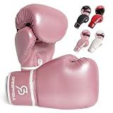 SAEEPABUL Boxing Gloves for Men & Women, Beginner Kickboxing, Pink, 12oz | BEGINNER-FRIENDLY PROTECTION, Training, Cushioned Knuckles, Secure Wrist Support, Breathable Palm, Boxing, Kickboxing & MMA