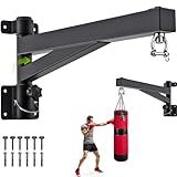 BeneLabel 24" Punching Bag Hanger Wall Mount 360 Swivel Heavy Bag Hanger 800 LB Capacity Boxing Bag Mount Bracket for Home Gym Muay Thai Bag