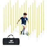 SEAOTTER Soccer Agility Training Poles, 6/10/20Pcs 6FT Adjustable Detachable Sports Speed Training Sticks, Practice Equipment Accessories for Football, Slalom & Rugby, Bending Poles for Horses