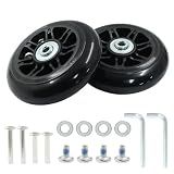 Zorveiio 2 Pack 90mm x 24mm Suitcase Replacement Wheels，Black
