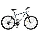 Omelaza 26-inch Mountain Bike, High-Aluminum/Carbon Steel Frame, 21-Speed Dual Disc Brake Mountain Bike with Lock-Out Suspension Fork for Men and Women,Purple