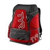 TYR Alliance Backpack - Wet/Dry Athletic Gym and Pool Bag for Men and Women - Separate Wet/Dry Compartments, 45L Capacity, Ergonomic, Water-Resistant - Available in Team Colors
