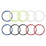 PATIKIL 10M Badminton Racket String, 10 Pack Durable Nylon Racquet Replacement Lines Thread Wire High Elastic for Badminton Training, 5 Colors