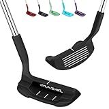 MAZEL Chipper Club Pitching Wedge for Men & Women,36/45 Degree - Save Stroke from Short Game,Right Hand (Black, 45 Degree)
