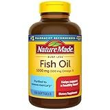 Nature Made Burp Less Fish Oil Omega 3 Supplements, 1000mg Softgels, Omega 3 Fish Oil Supplements for Healthy Heart Support, 150 Softgels, 75 Day Supply